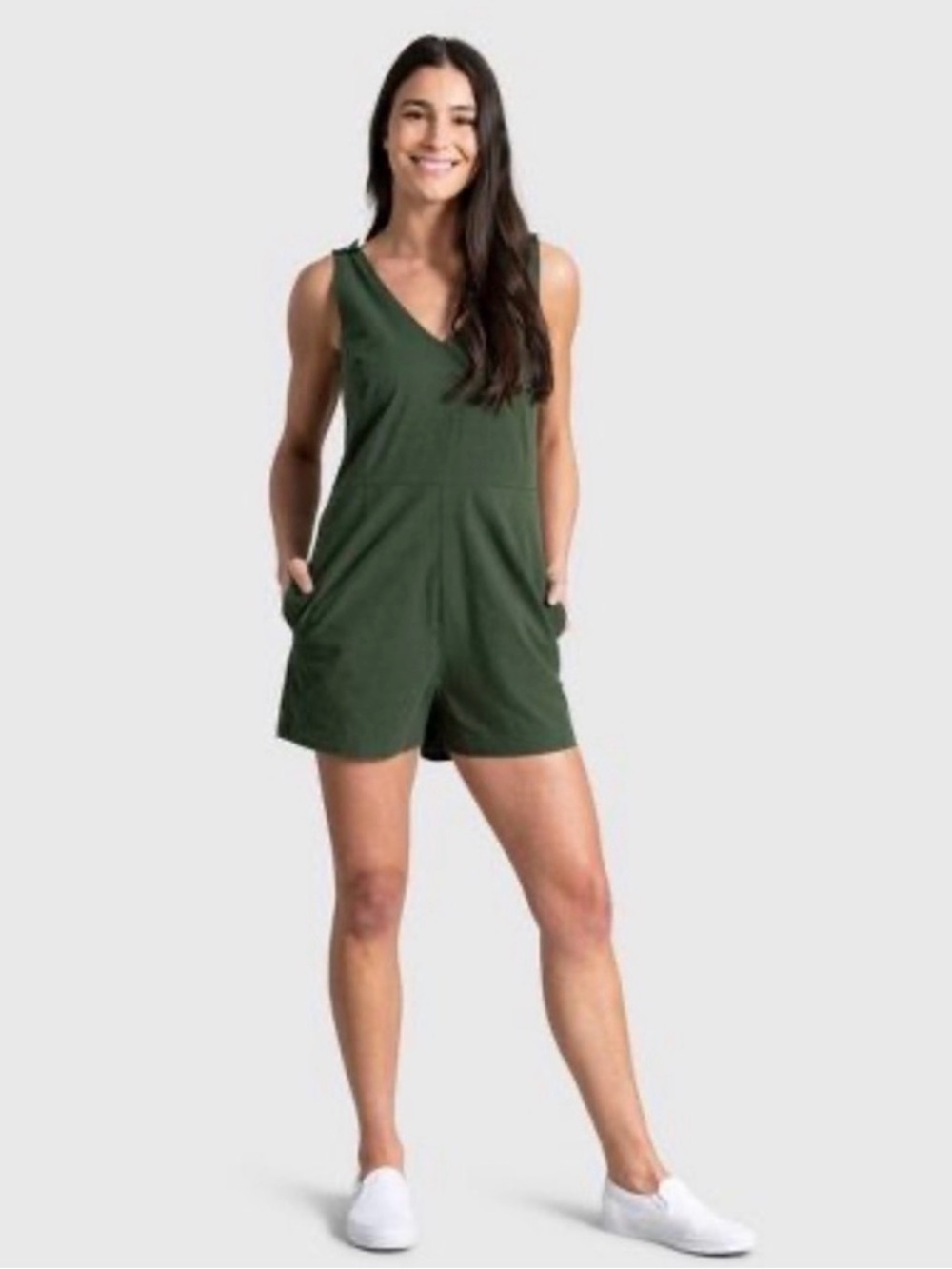 United By Blue Olive Green Sleeveless Romper